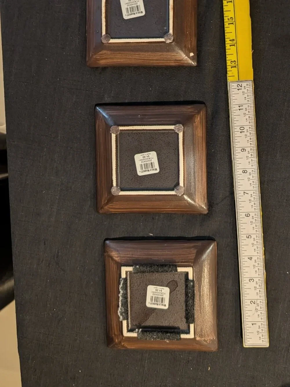 World Market Square Crackle Ceramic Mini Plates Set